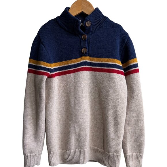 Crewcuts Other - J. Crew crewcuts boys button collar cotton colorblock sweater - L (10/11)